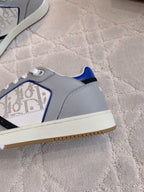 CD B27 Low-Top Sneaker Grey White Mix Blue Red Print Calfskin