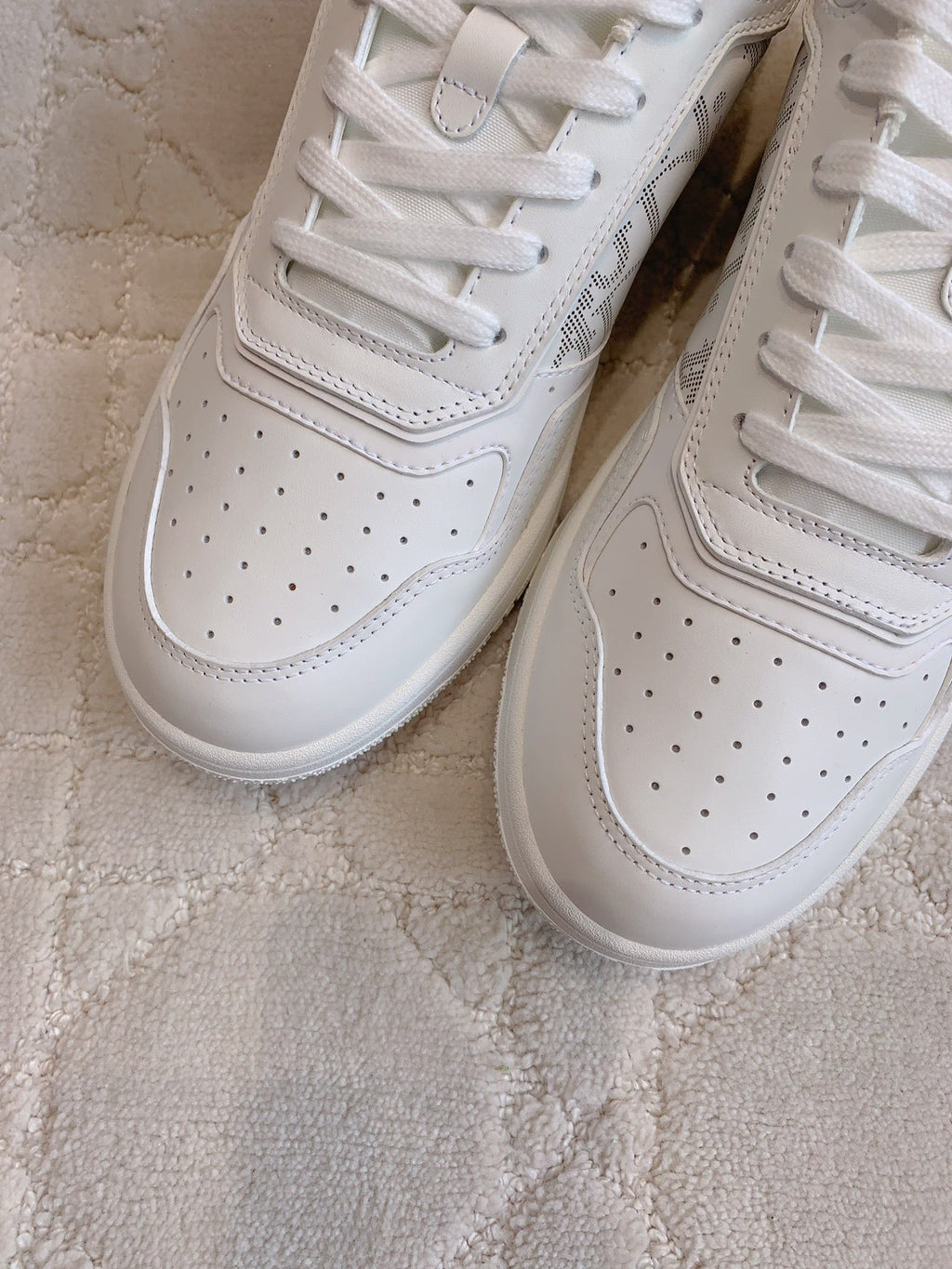 CD B27 Low-Top Sneaker White Print Calfskin