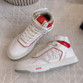 CD B27 High-Top Sneaker White Red Print Calfskin