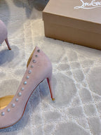 CL  Irishell 85 Studded d'Orsay Pumps Thistle Suede 177130