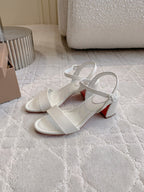 CL Simple Sandals White Sheepskin 328457