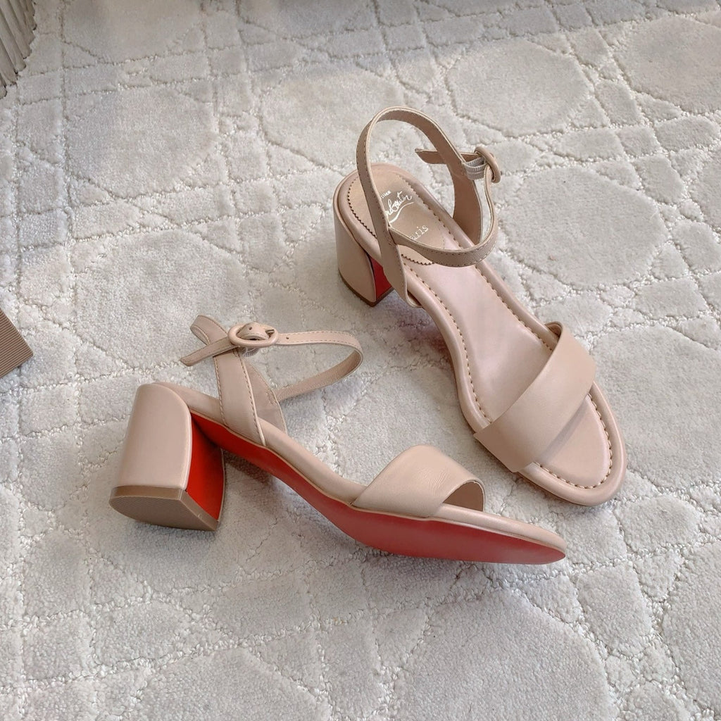 CL Simple Sandals Nude Sheepskin 328456