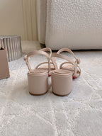 CL Simple Sandals Nude Sheepskin 328456