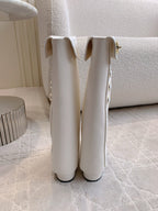 CC 25 Buttoned Boot White Calfskin 516647