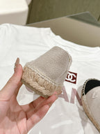 espadrilles grey black canvas