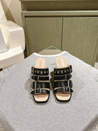 CD 25 Punk Heeled Slide Lambskin with Leather Buckle 241956
