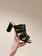 CD 25 Punk Heeled Slide Lambskin with Leather Buckle 241956