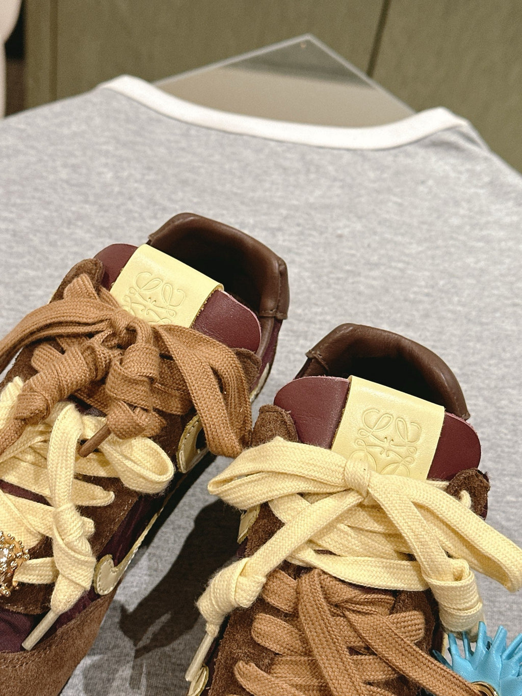 Loewe 2025 Ballet Runner 2.0 Sneaker Brown Suede Nylon Leather 556042
