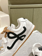Loewe 2025 Ballet Runner 2.0 Sneaker White Suede Nylon Leather 556043