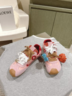 Loewe 2025 Ballet Runner 2.0 Sneaker Pink Suede Nylon Leather 556044