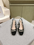 CD 25 Slingback Heels Patent Leather 241871