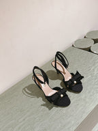CD 25  Or Adiorable Heeled Sandal Tassel Grosgrain 241756