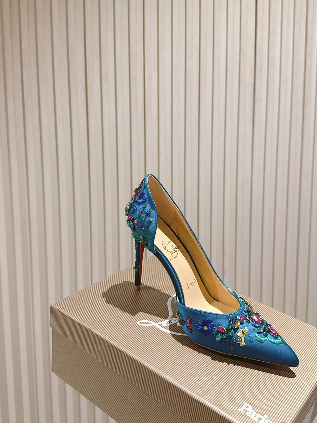 CL 25 Embellished Pumps Blue Imported Original Special 346311