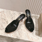 CL 25 Mules Black Imported Original Special 346328