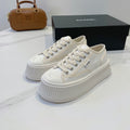 CC Sneaker In White Canvas Fabric 144791