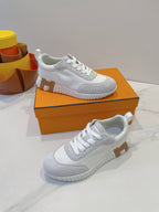 HM  Bouncing sneaker White mix Beige Grey Fabric with Suede 212279