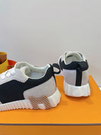 HM  Bouncing sneaker Beige Gray mix Black Fabric with Suede 212284