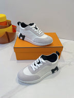 HM  Bouncing sneaker Beige Grey mix White Calfskin and Suede 212288