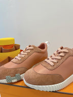 HM  Bouncing sneaker Burnt Sienna Brown Calfskin and Suede 212291