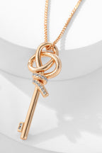 tiffan key woven diamond necklace
