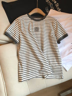 Loewe Short Sleeved T-shirt White mix Black Cotton