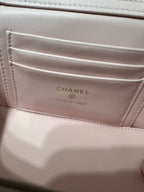 CC 25S Small Vanity 17cm Pink Grained Calfskin Light Gold Hardware