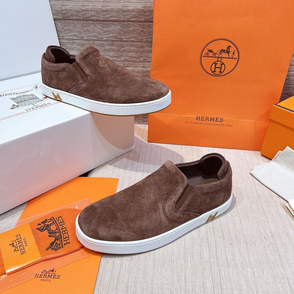 HM Men's 25 Lucky Slip-on Brown Suede 713103