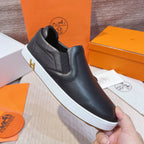 HM Men's 25 Lucky Slip-on Black Calfskin 713107