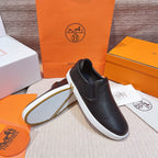 HM Men's 25 Lucky Slip-on Black Calfskin 713107