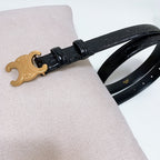 CEL 25mm Triomphe Belt Black Alligator Leather 176670