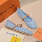 LV 25C Romy Flat Blue Pastel Monogram Denim Fabric 218302
