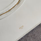 Celine 2026 Flat Cabas New Luggage Bag White Calfskin 276203