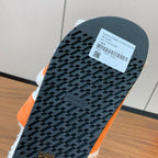 HM Chypre Sandal In Orange Mix White Fleece And Suede 984196