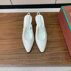 LP Rebecca Slingbacks 50mm In White Cowhide 984364