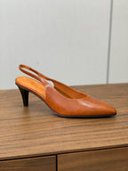 LP Rebecca Slingbacks 50mm In Caramel Cowhide  984366