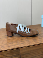 PRA 26S Chunky Heeled 40 Brown Patent Leather 606372