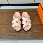 HM Kazimir Sandal Pale Pink Suede Calfskin 293991