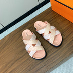 HM Kazimir Sandal Pale Pink Suede Calfskin 293991