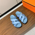 HM Kazimir Sandal Light  Blue Suede Calfskin 293992