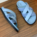 HM Kazimir Sandal Light  Blue Suede Calfskin 293992
