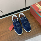 LP 26SS Velcro-strap Sneaker Blue Suede Leather 606506