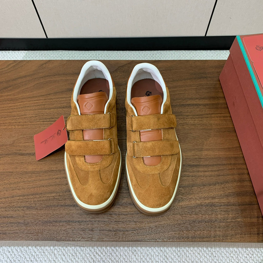 LP 26SS Velcro-strap Sneaker Camel Suede Leather 606507