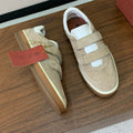 LP 26SS Velcro-strap Sneaker Beige mix White Suede Leather 606508