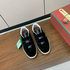 LP 26SS Velcro-strap Sneaker Black Suede Leather 585748