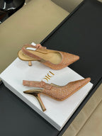 J'Adior Slingback Pink-tone Cotton Microbeads