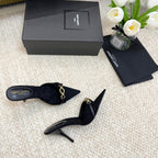 SL LINK MULES PUMP BLACK VELVET