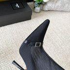 SL OXALIS BOOTIES IN BLACK MESH