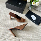 SL SEPT MULES SIENNA SATIN AND RHINESTONES