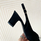 CC Slingback In Black Suede 151522