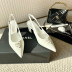 CC Slingback In White Cowhide 151528